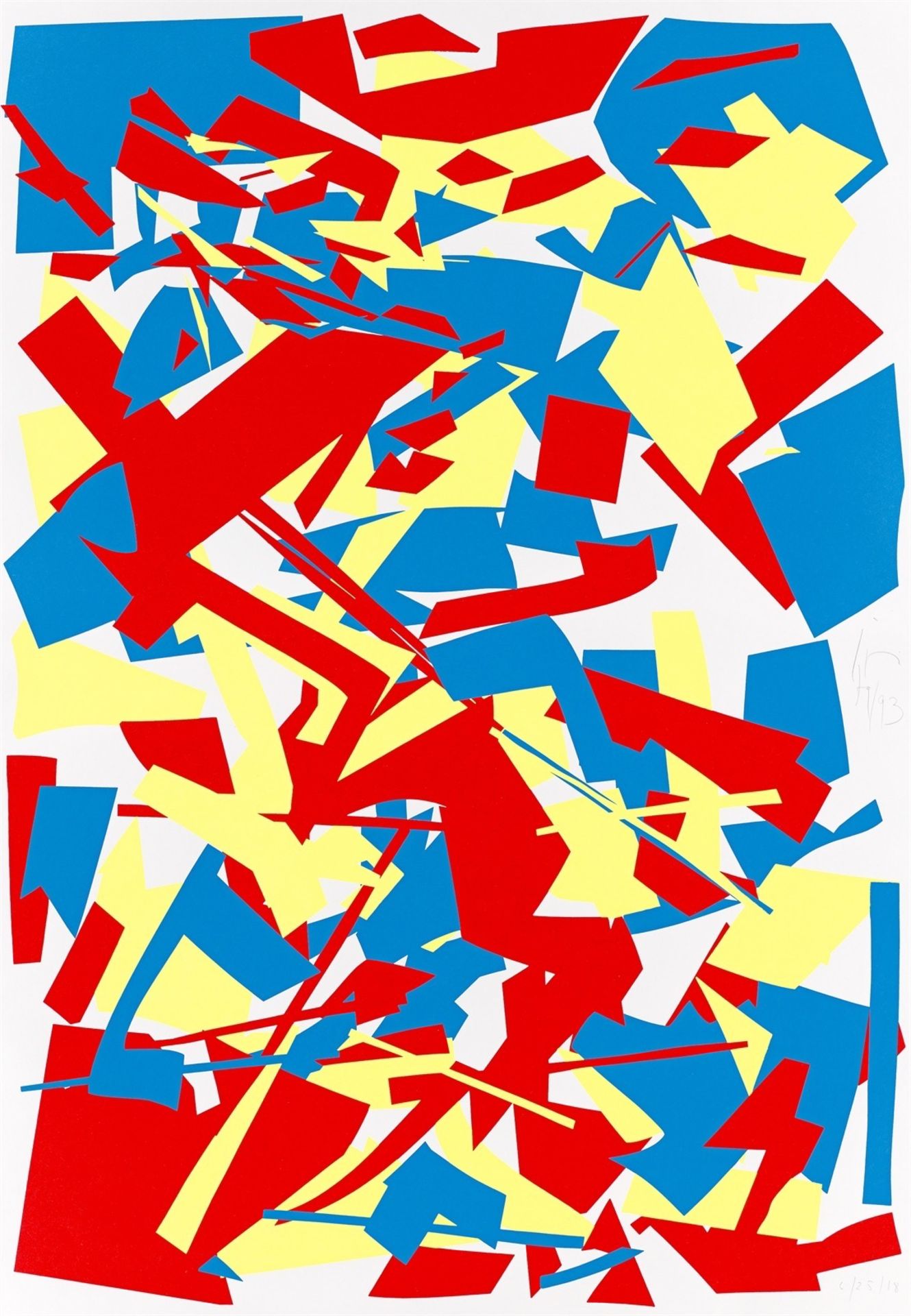 Imi Knoebel. „Rot Gelb Blau“. 1993 (4 Serigrafien)