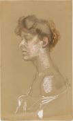 Max Klinger. Portrait of a woman in profile. 1906