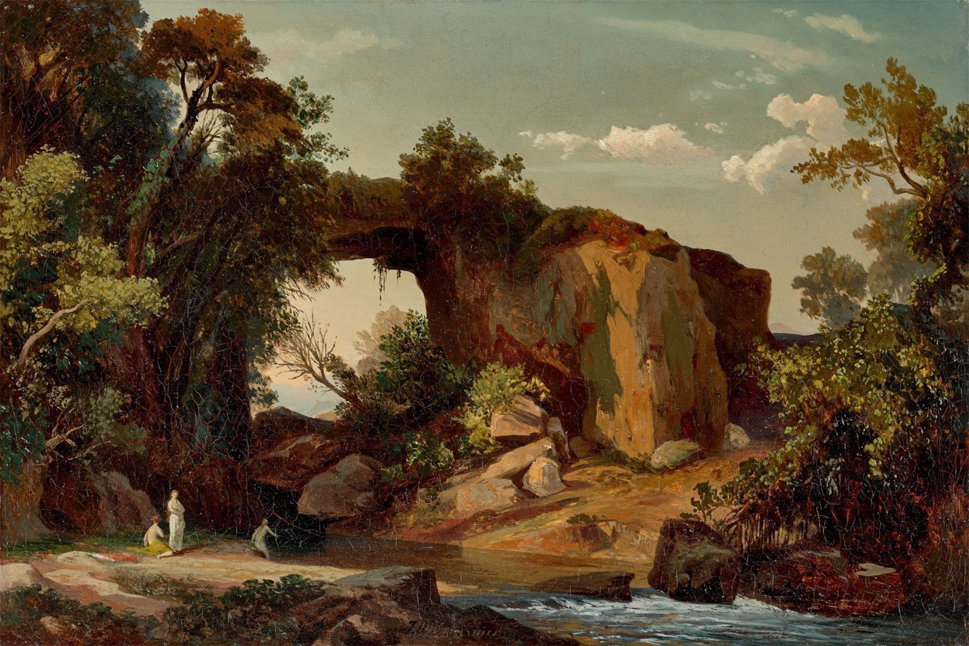 Johann Wilhelm  Schirmer. Arkadische Landschaft. Um 1860