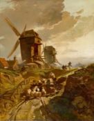 Charles Hoguet. Montmartre windmills. 1856