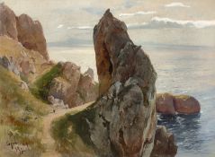 Friedrich Preller the Younger. Polyphemus Rock on Capri. 1891
