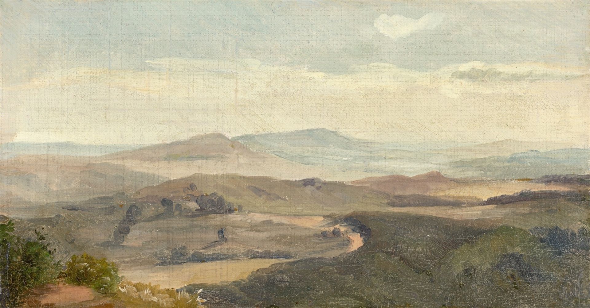 Friedrich Preller d. Ä.. Italienische Landschaft (Campagna?).