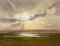 Carl Frederik Aagaard. Scandinavian coastal landscape. 1888