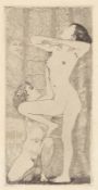 Max Klinger. ”Stehauf Männchen (Erotisches Blatt, Nr. II)” / ”Amor (Erotisches Blatt, Nr. III…. 1919