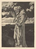 Max Klinger. ”Betender Greis (Der Heilige Antonius)” / ”Gothisches Zimmer im Kunstgewerbe-Mus…. 1885