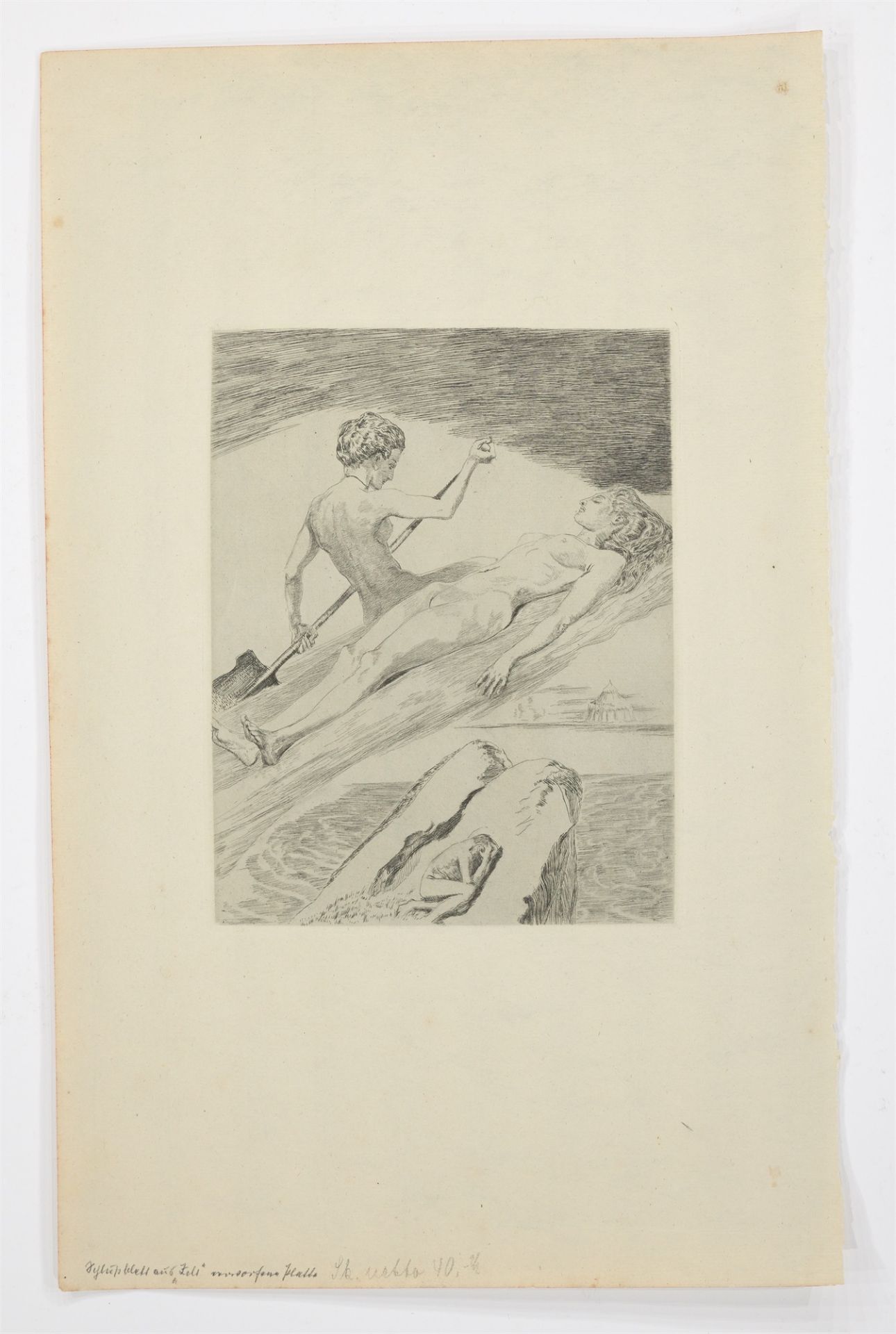 Max Klinger. „Zelt. Opus XIV“. 1913-1915 / „Der Tod als Heiland. Opus XI“ Bl. 10. 1889. - Bild 4 aus 5