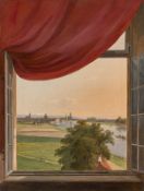 Julius Kaskel. Window view of Dresden. 1837