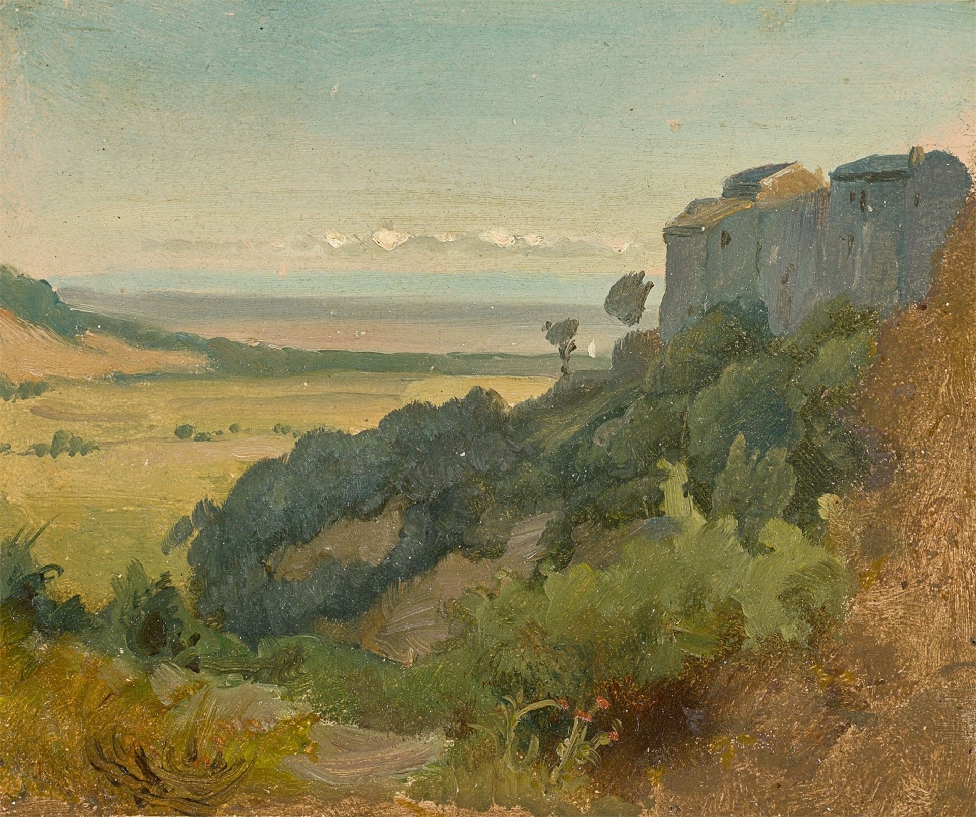 Johann Heinrich Schilbach. Italienische Landschaft.