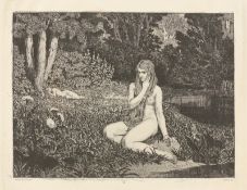 Max Klinger. „Eva und die Zukunft. Opus III“. 1880