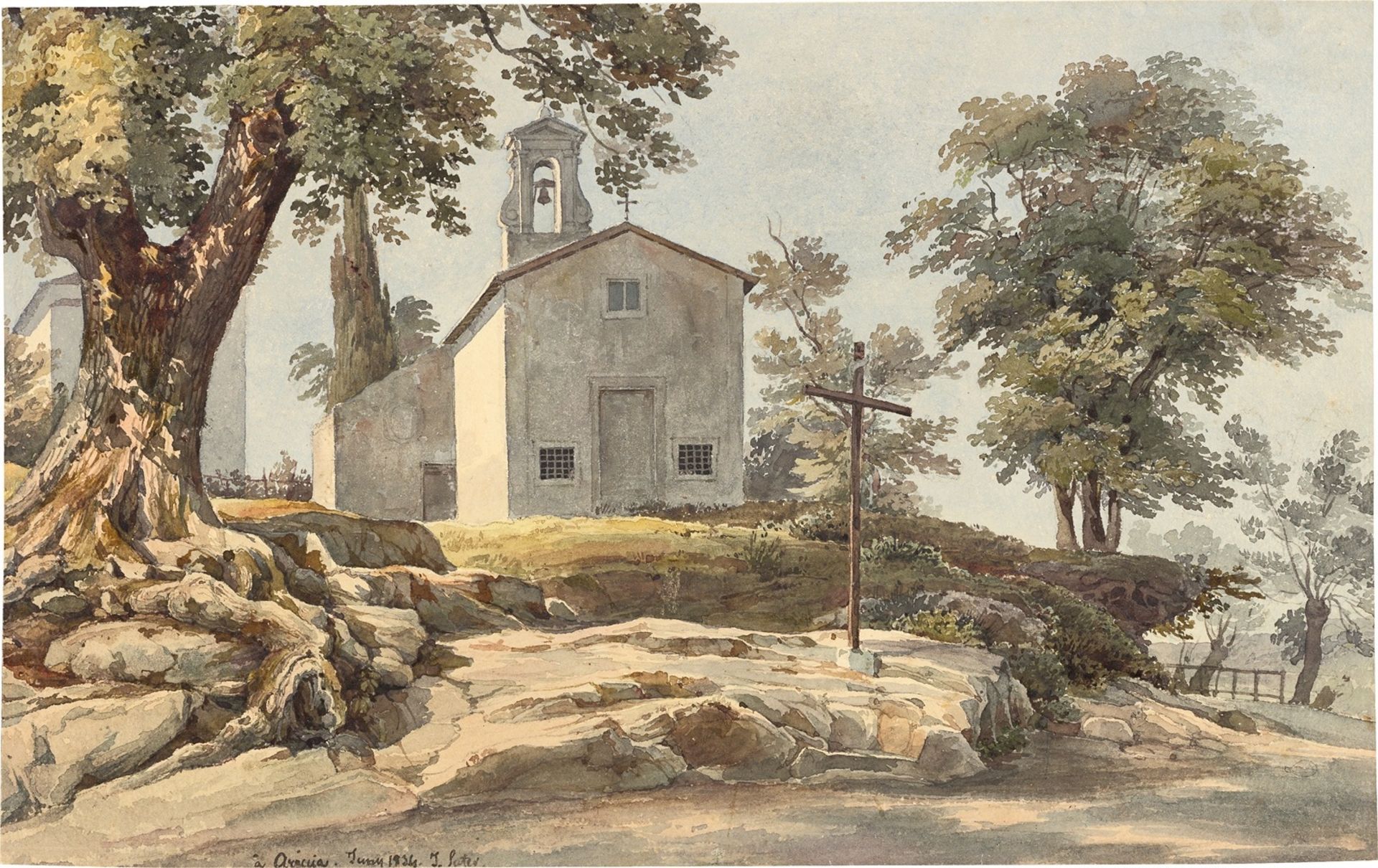 Jakob Suter. Kapelle in Ariccia. 1836