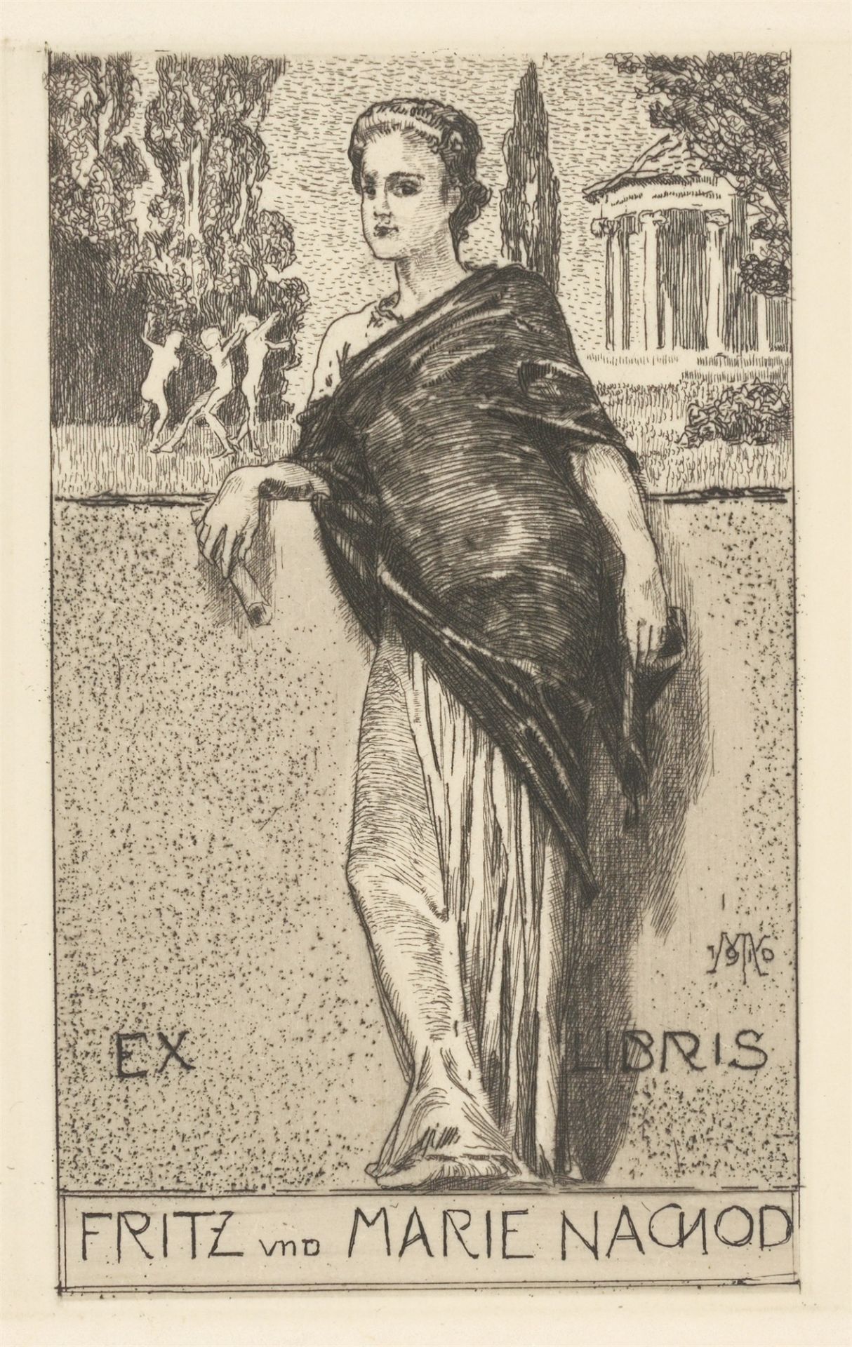 Max Klinger. Sechs Exlibris: „Ex Libris Felix Becker“ / „Exlibris Max Klinger“ / „Ex Lib…. 1896-1918 - Bild 5 aus 8