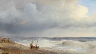 Théodore Gudin. Breaking waves in a storm. 1825