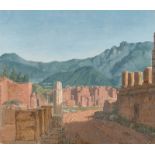 Wilhelm Zahn. „Ansicht vom Forum Pompeji mit dem Tempel des Jupiters“.
