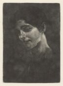 Max Klinger. Portrait of a female / ”Bildnis Geheimrat Professor Dr. Lamprecht”. 1915