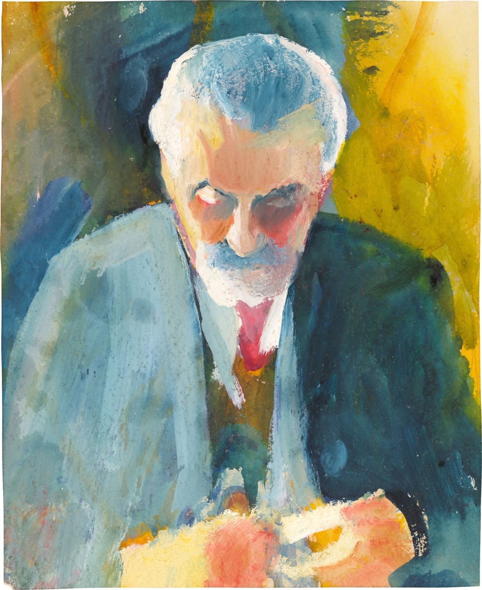 August Macke. „Bildnisstudie Bernhard Koehler“. 1913