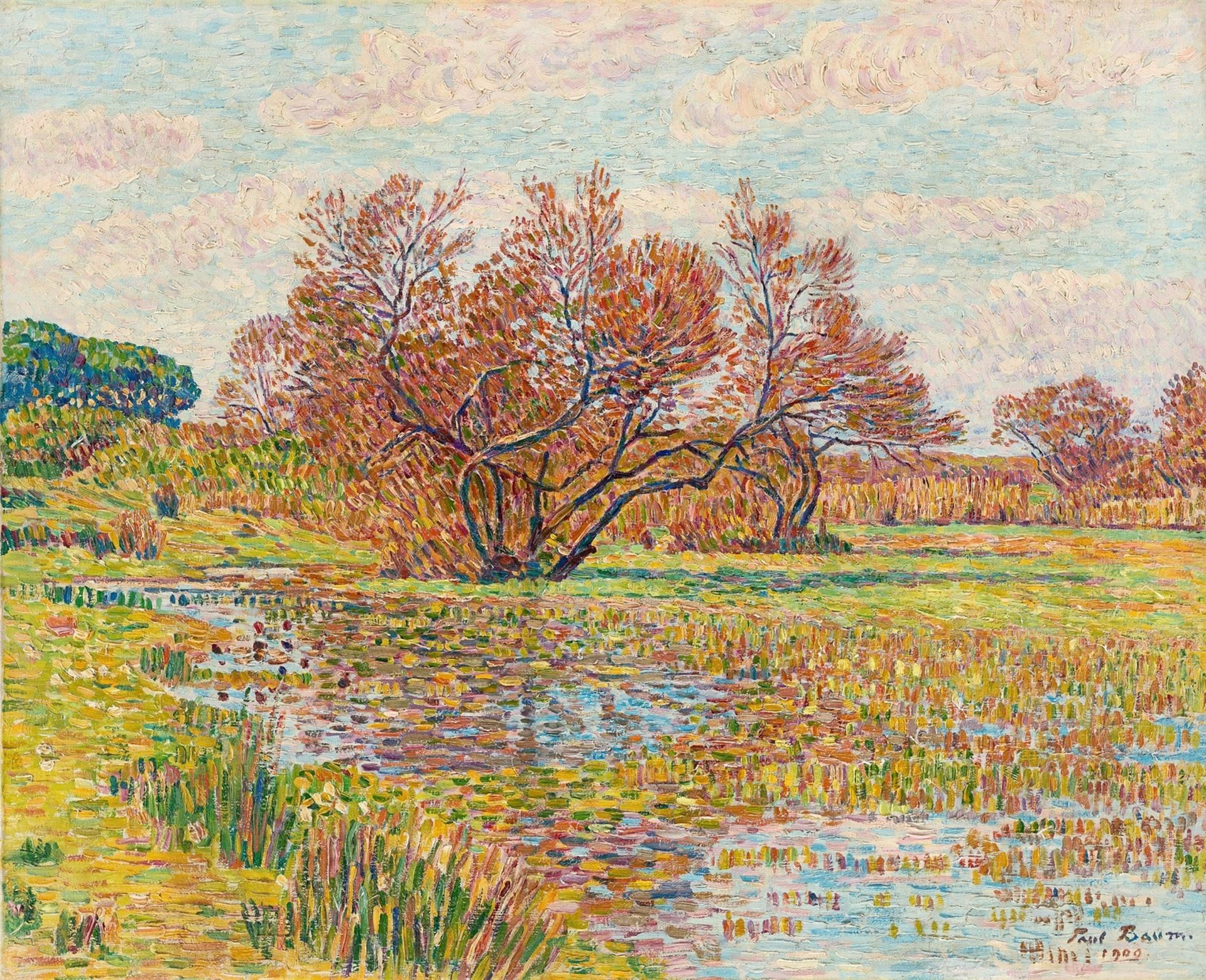 Paul Baum. Landschaft bei Arles. 1909