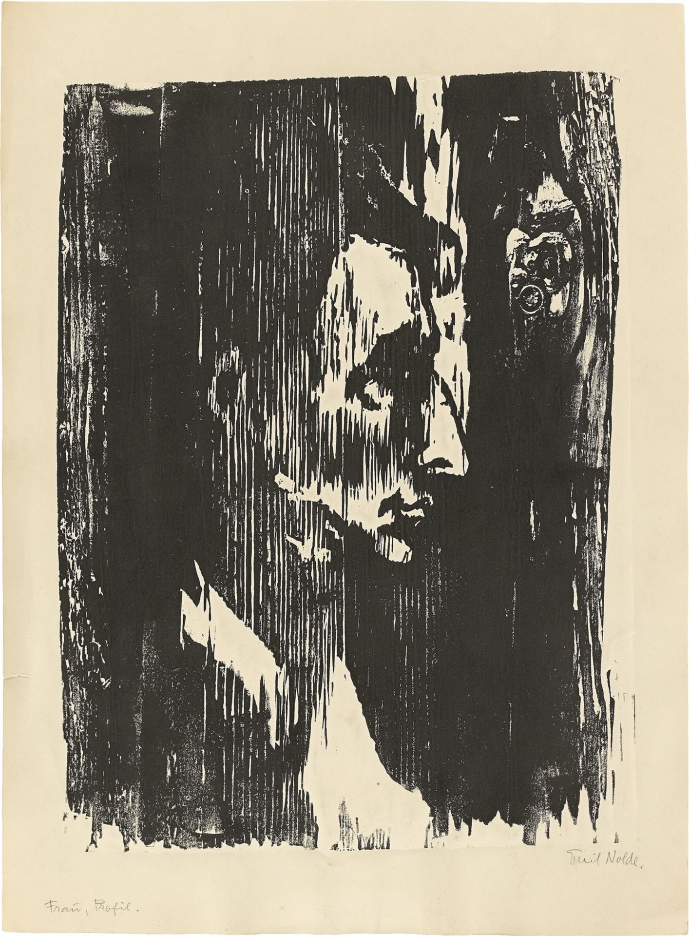 Emil Nolde. ”Frau im Profil”. 1910