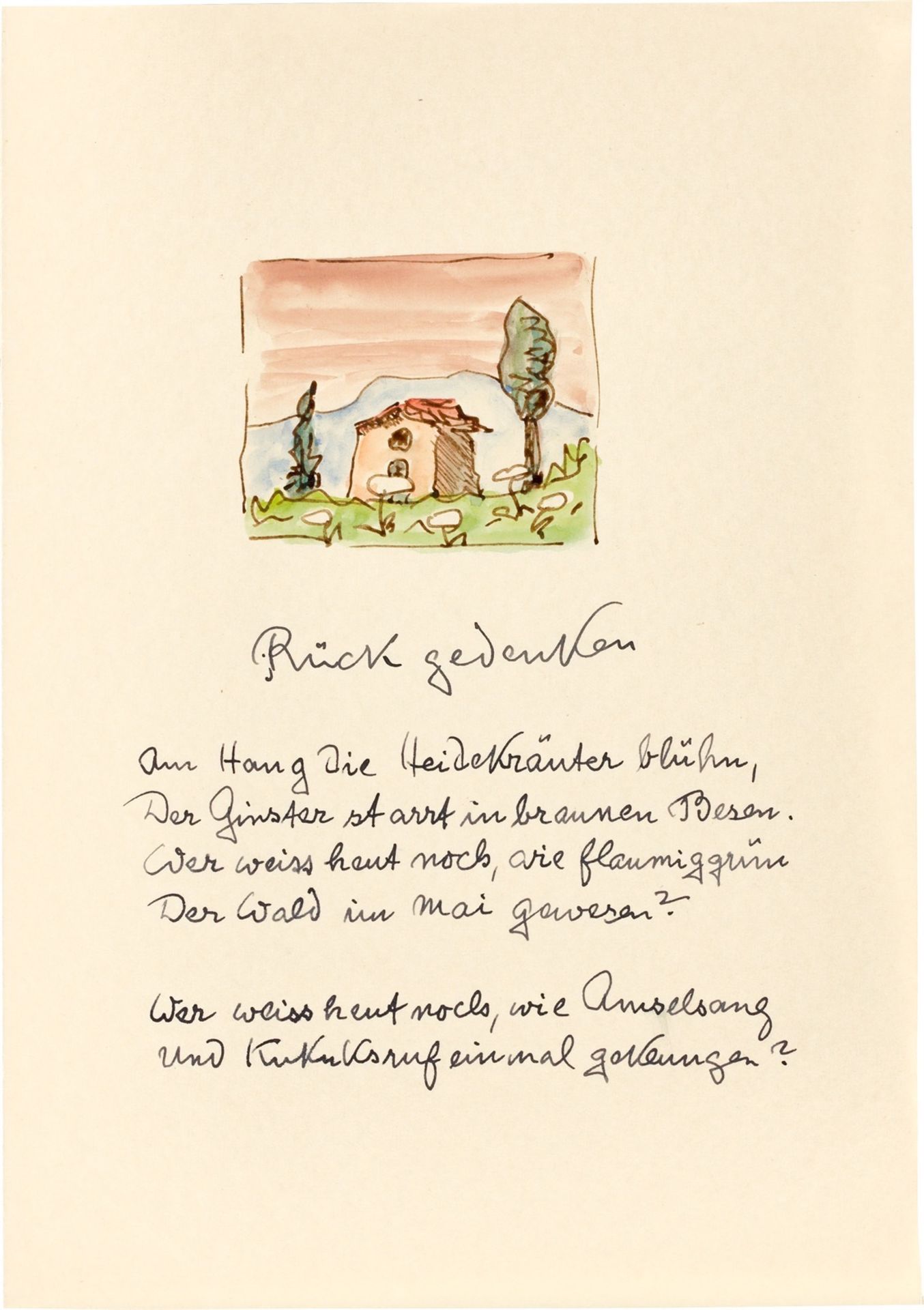 Hermann Hesse. Aus: „Zwölf Gedichte“. 1958 - Bild 3 aus 5