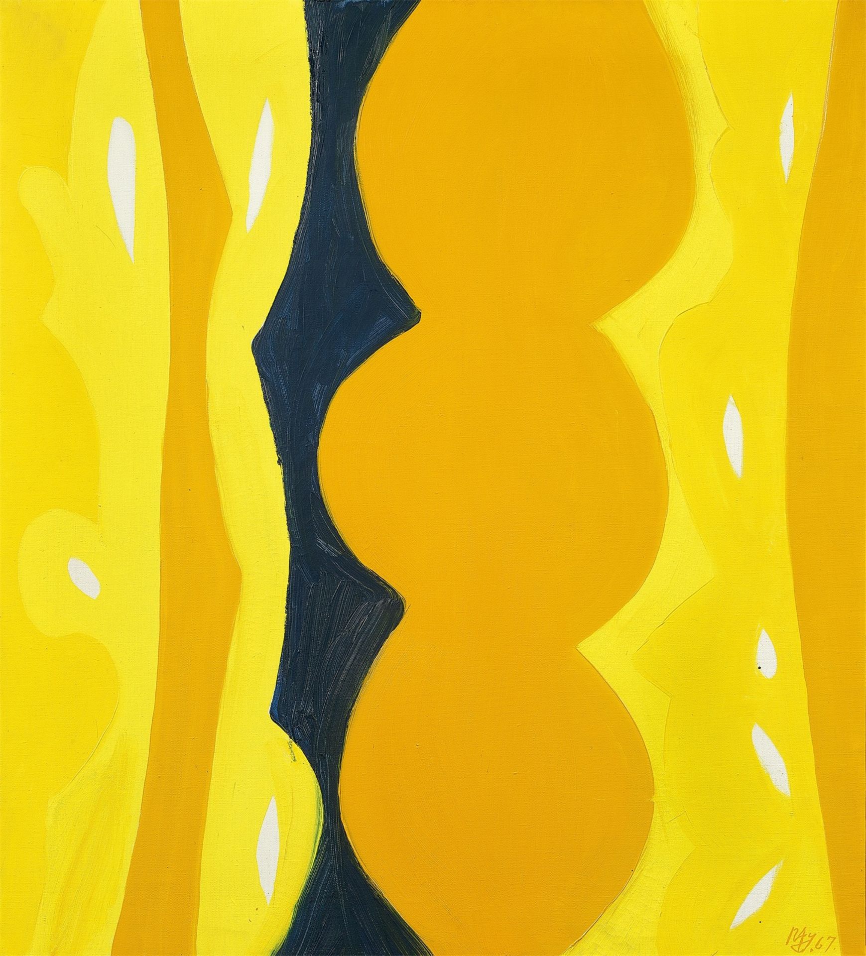 Ernst Wilhelm Nay. „Drei Orange“. 1967