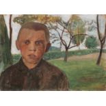 Paula Modersohn-Becker. „Brustbild eines Jungen vor Apfelbäumen“. 1901