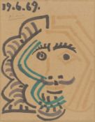 Pablo Picasso. ”Tête d'homme”. 1969