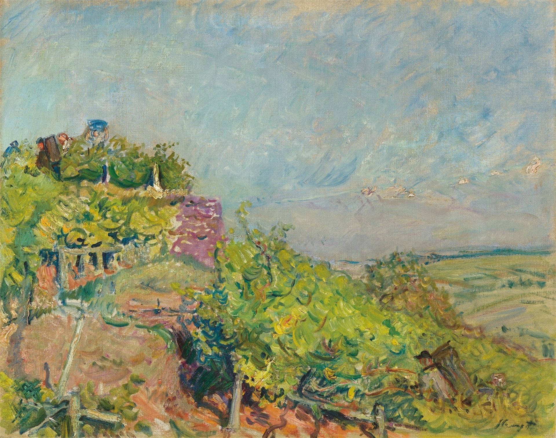 Max Slevogt. Grape harvest at Neukastel. Circa 1920