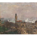 Ulrich Hübner. „St. Pauli Landungsbrücken, Hamburg“. 1911