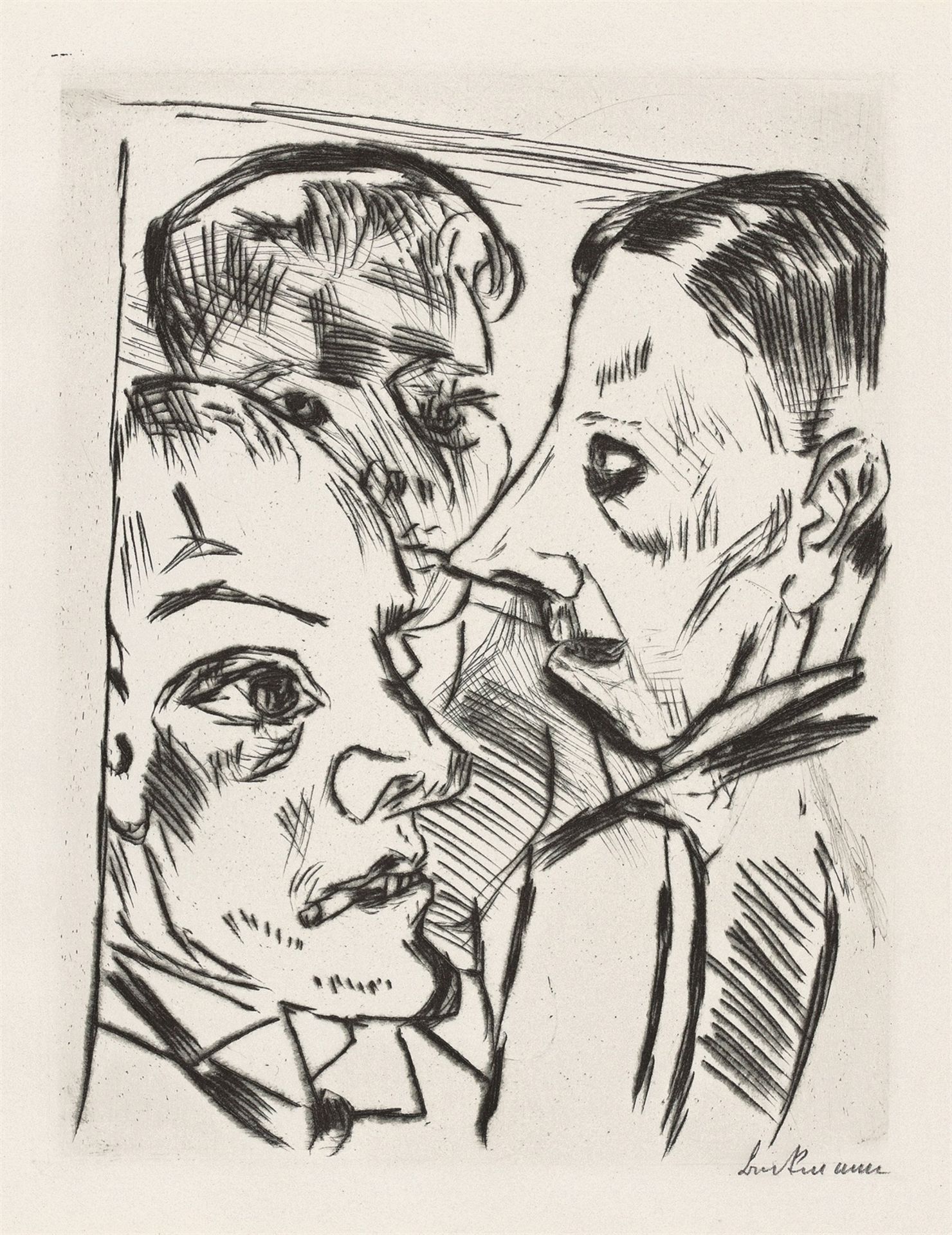 Max Beckmann. „Herr Müller, ich und die Buffetmamsell“. 1920