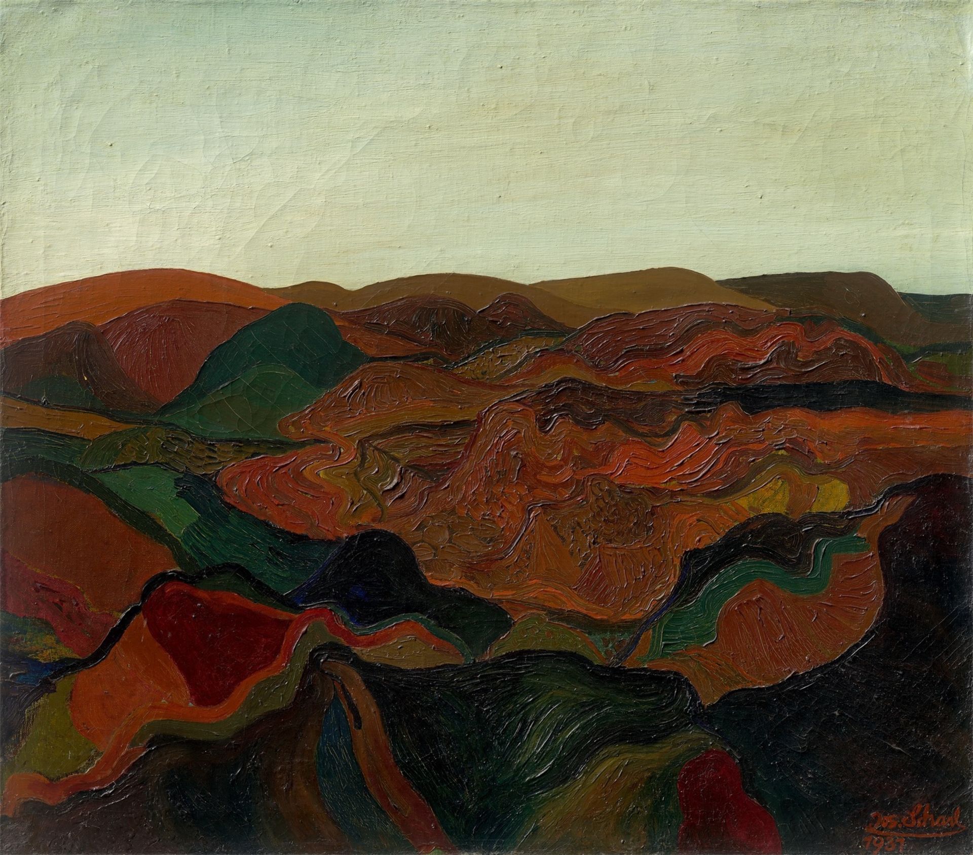 Josef Scharl. „Erdlandschaft / Rote Landschaft“. 1931