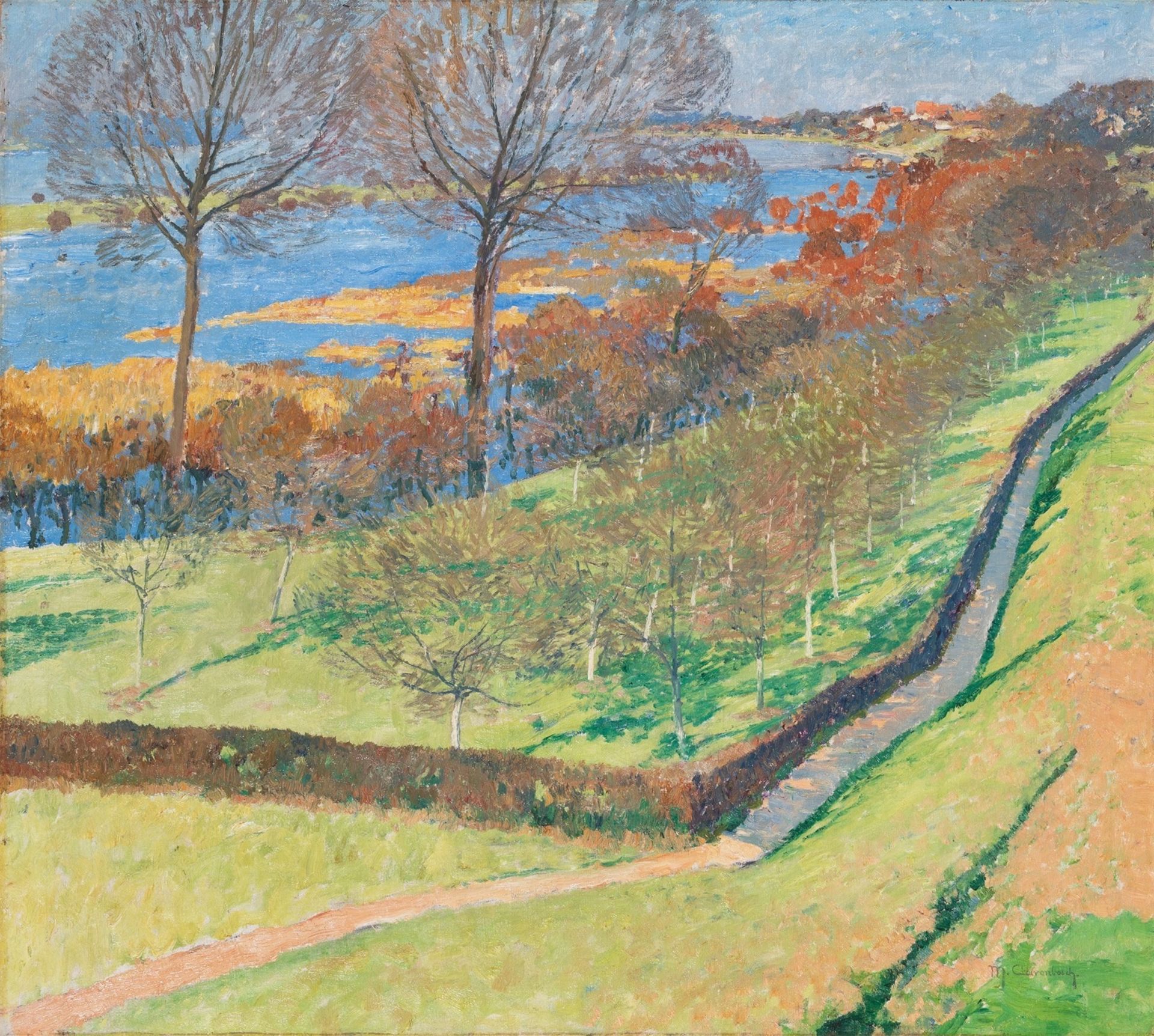 Max Clarenbach. Vorflutgelände bei Wittlaer (Blick aus dem Haus Clarenbach). 1909