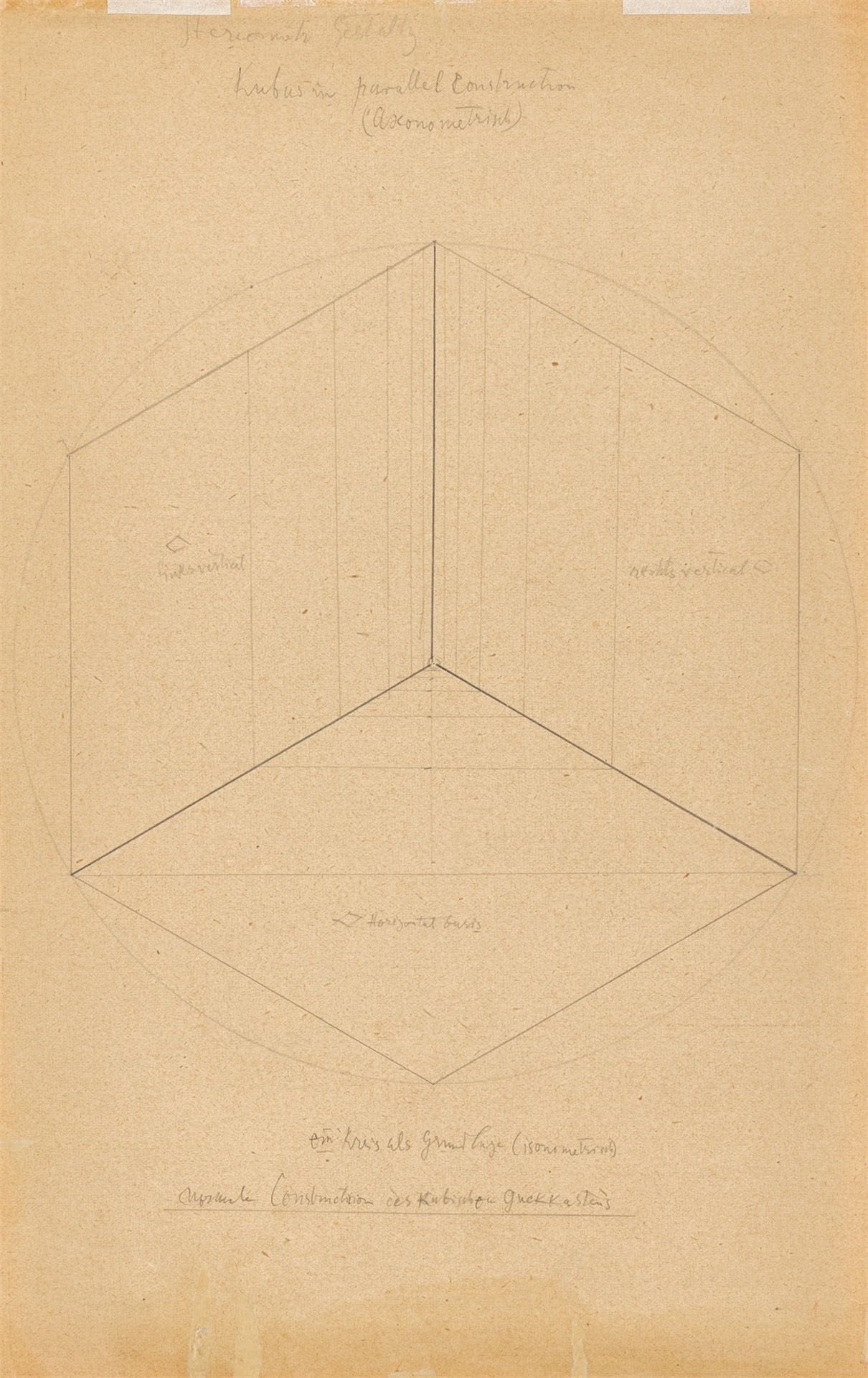 Paul Klee. „Bildnerische Gestaltungslehre: III.24 Stereometrische Gestaltung“. Um 1926-31