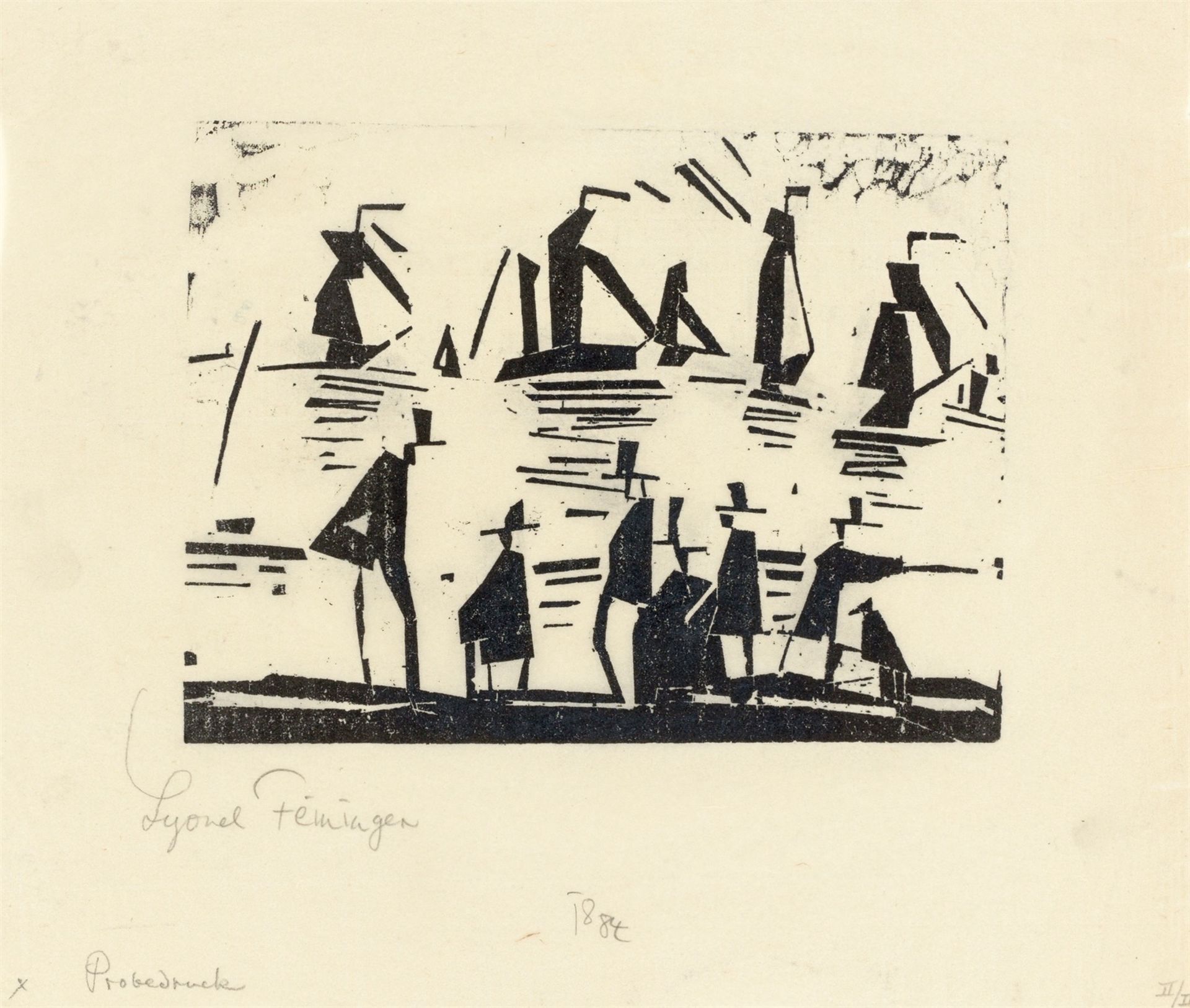 Lyonel Feininger. „Fischerboote“. 1918