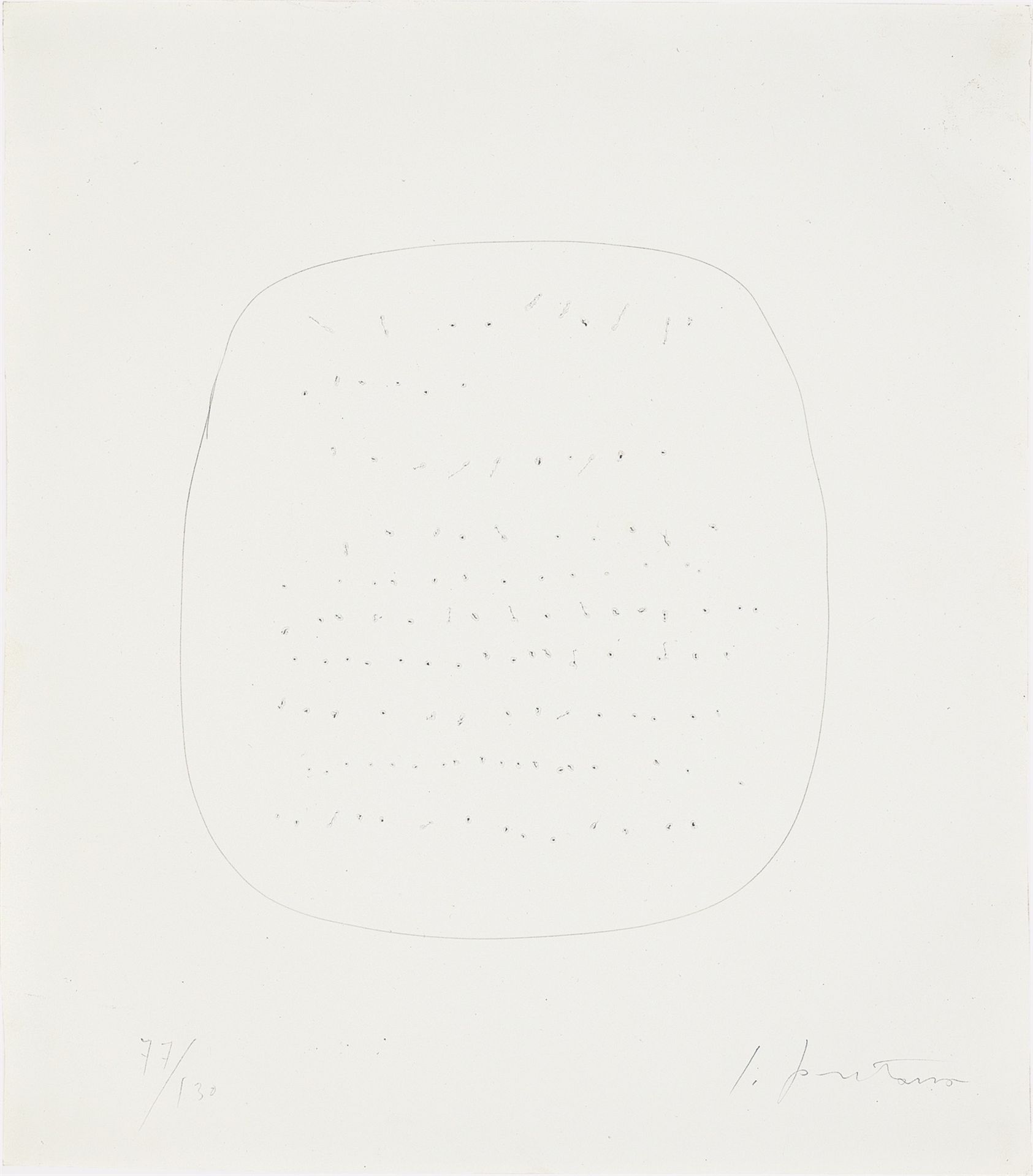 Lucio Fontana. ”Concetto Spaziale”, from ”Edition Original 1”. 1962–64