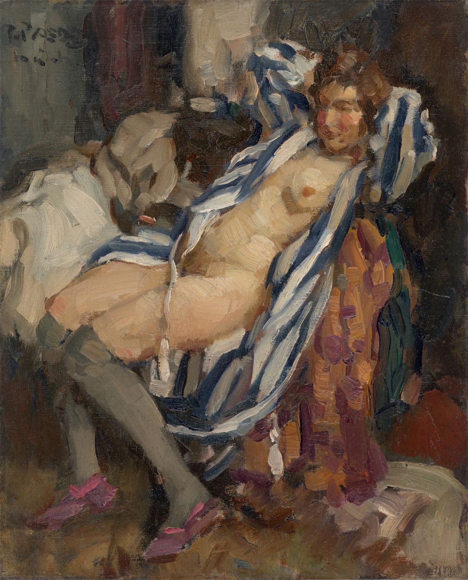 Paul Paede. Sitting female nude.