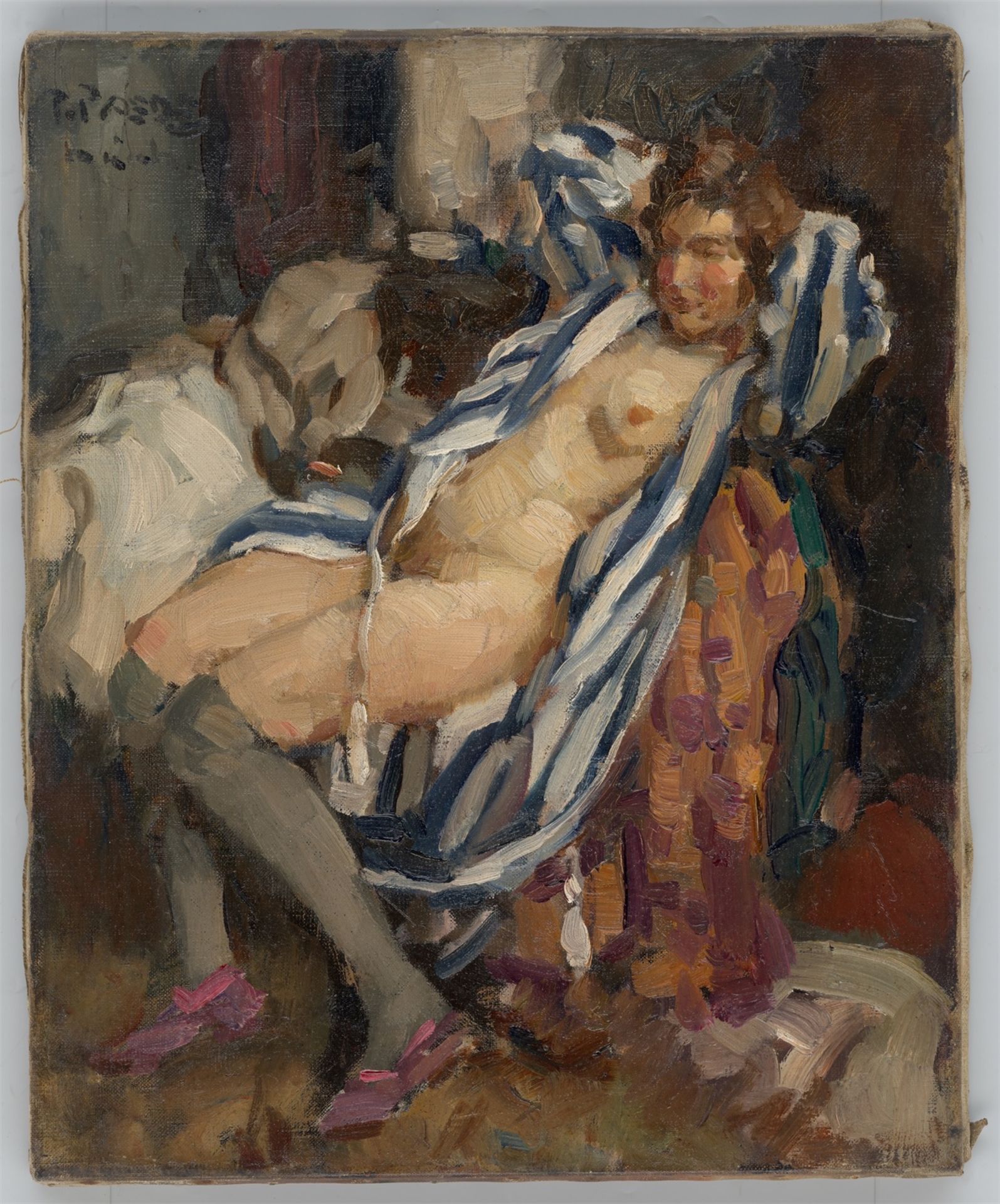 Paul Paede. Sitting female nude. - Image 2 of 4