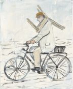 Thomas Hartmann. „STUHL AUF MANN. MANN AUF FAHRRAD“. 2013