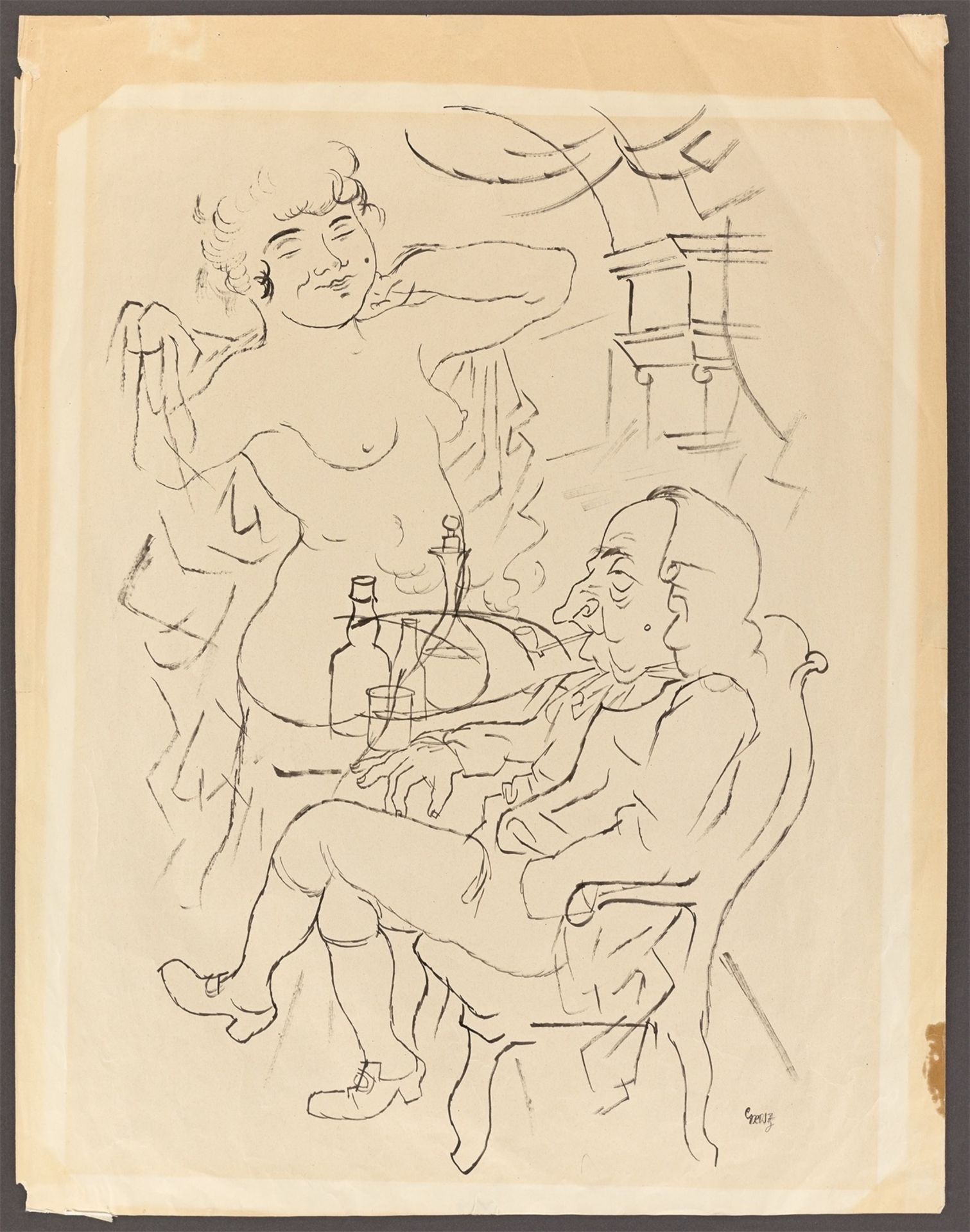 George Grosz. „Lady Hamilton and Sir William Hamilton“. 1923 - Bild 2 aus 4