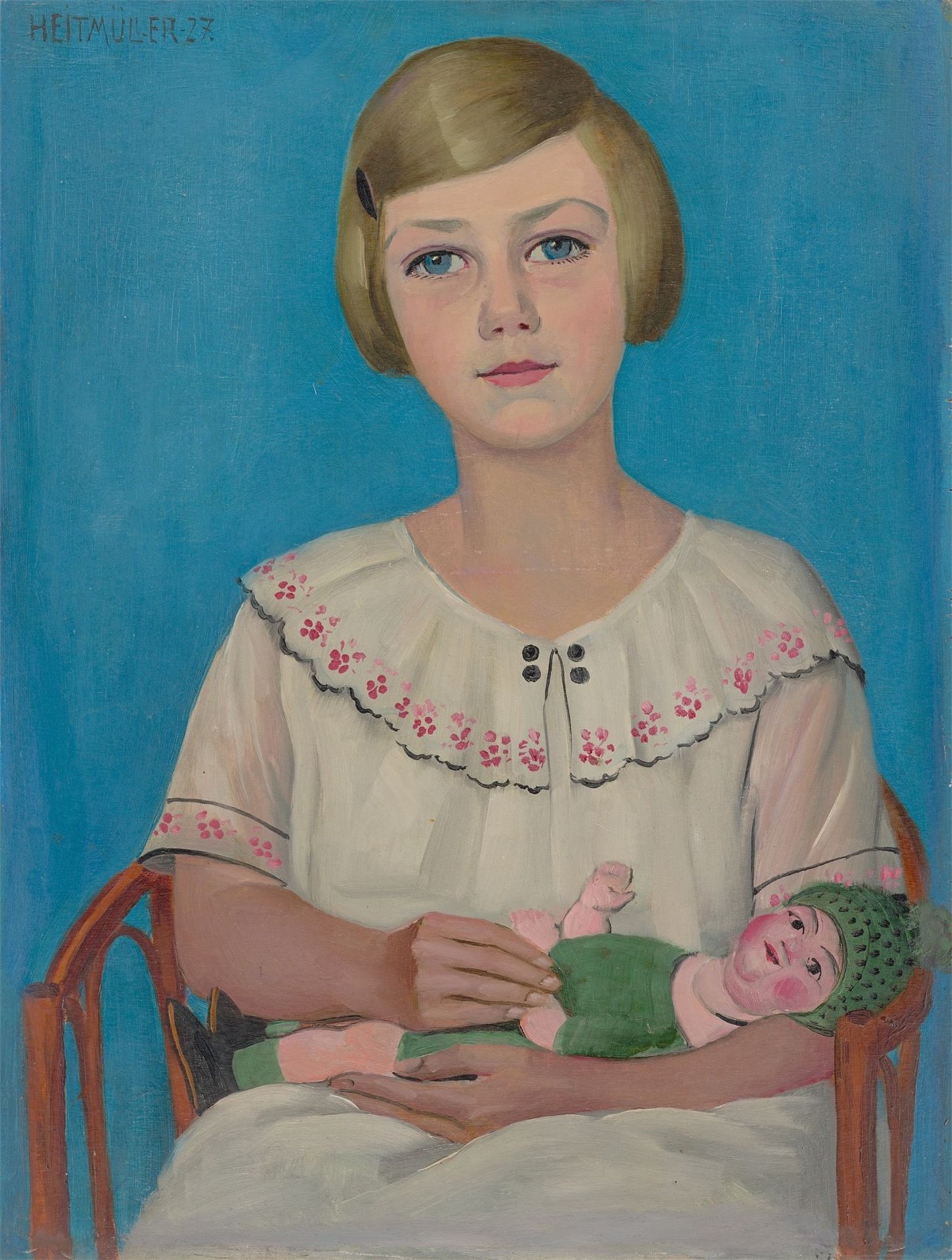 August Heitmüller. Mädchen mit Puppe. 1927