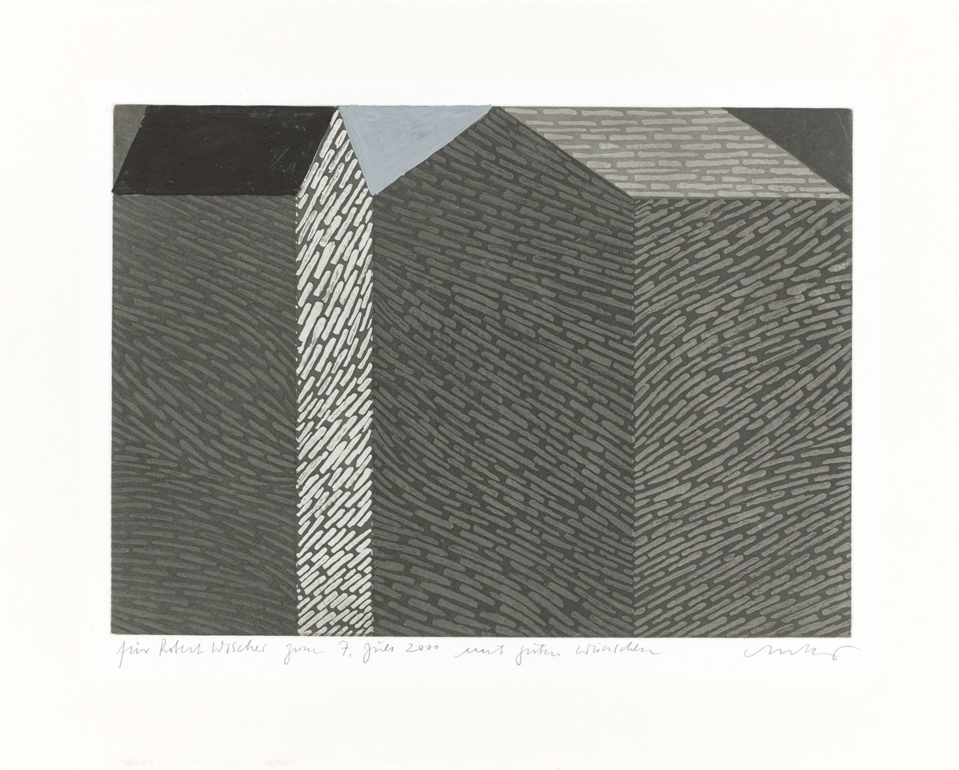 Horst Antes. „Schmales Haus, breites Haus, strukturiert“. 1998/2000