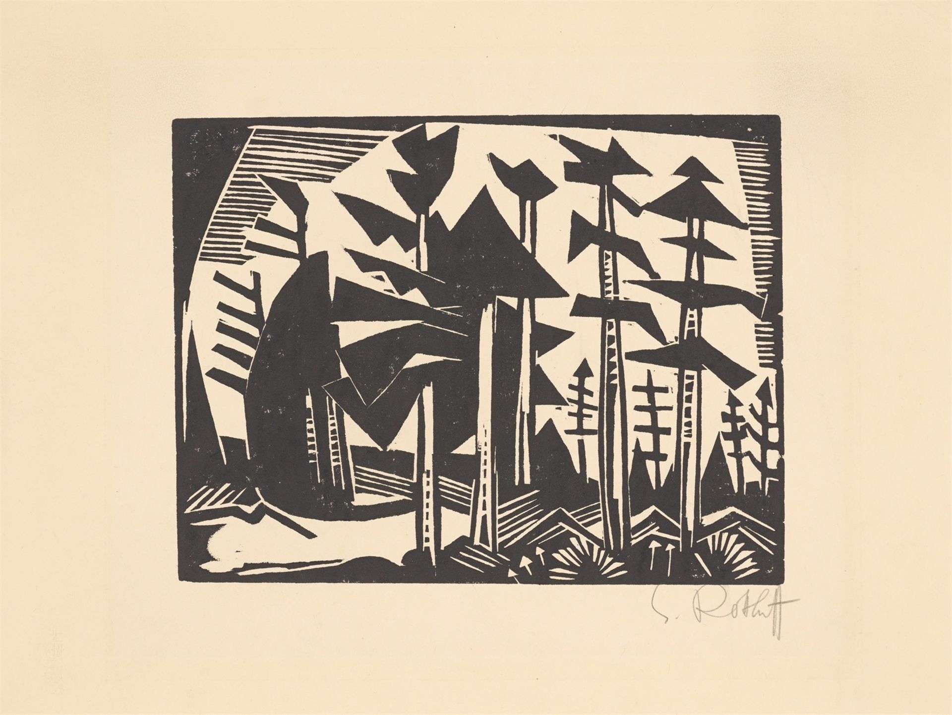 Karl Schmidt-Rottluff. „Russischer Wald“. 1918