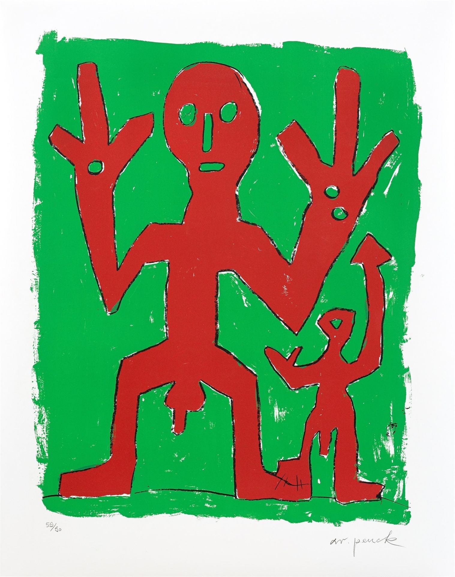 A.R. Penck. „O.T. Peace“. Um 1995