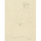 Konrad Klapheck. Sitzende (Natascha Engelmann). Um 1995