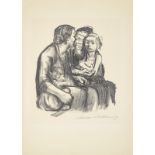 Käthe Kollwitz. „Zwei schwatzende Frauen mit zwei Kindern“. 1930