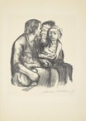 Käthe Kollwitz. ”Zwei schwatzende Frauen mit zwei Kindern”. 1930