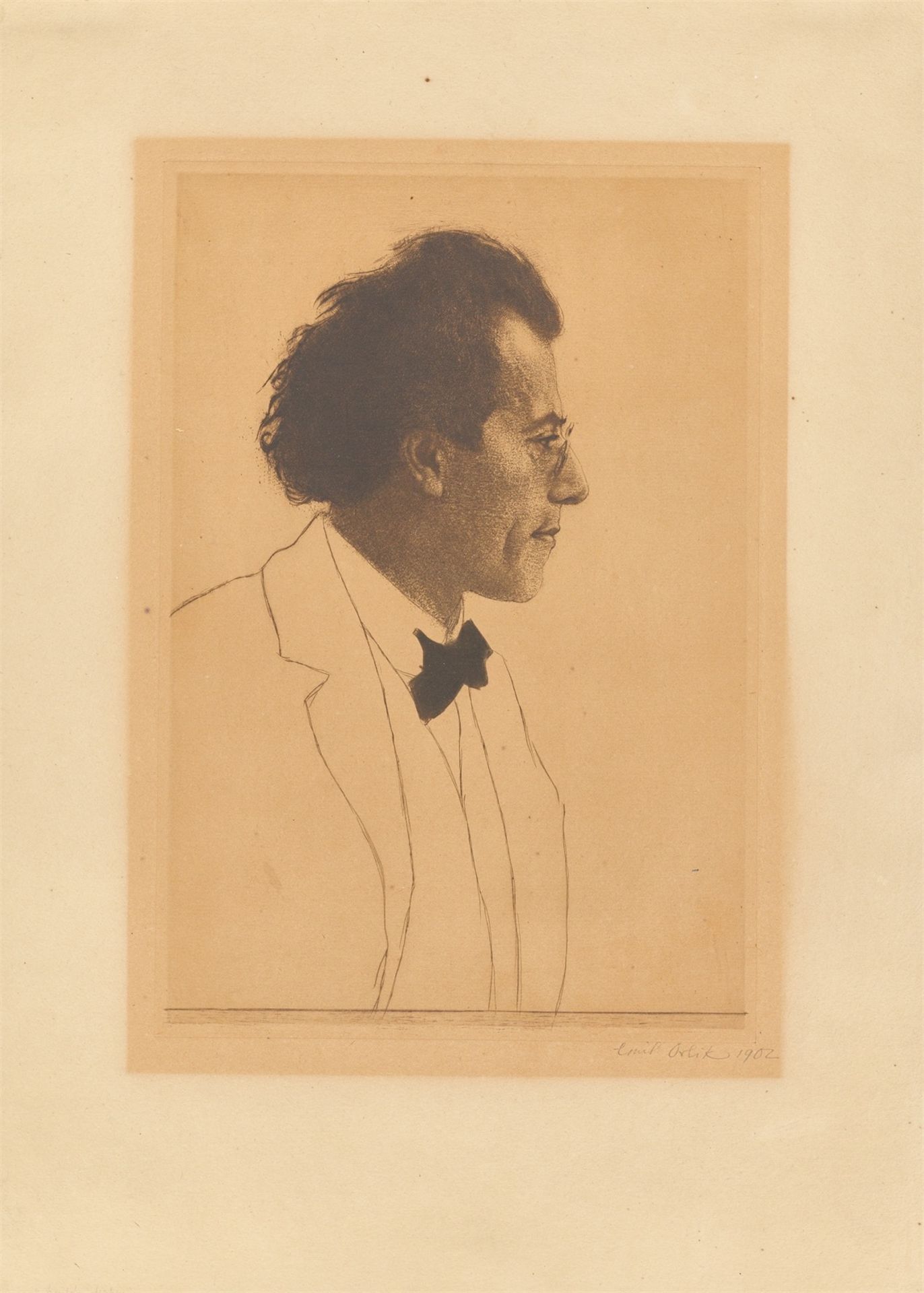 Emil Orlik. Gustav Mahler. 1902