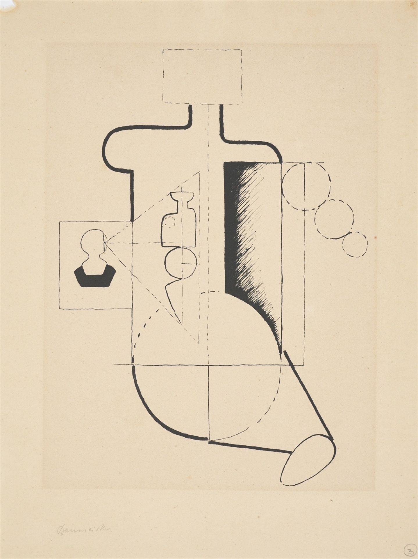 Willi Baumeister. „Visieren (Sitzende Figur)“. 1921