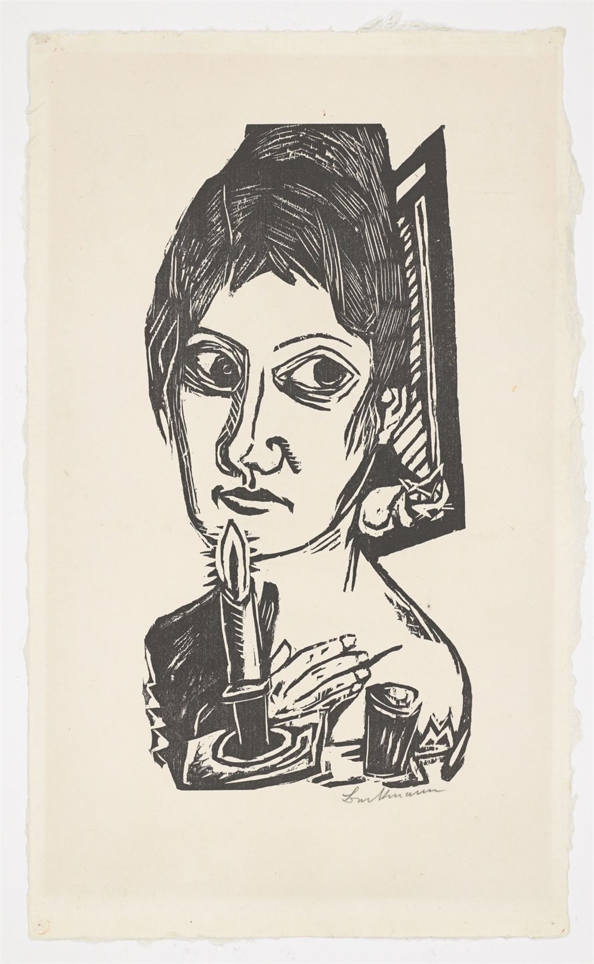 Max Beckmann. „Frau mit Kerze“. 1920 - Bild 2 aus 3