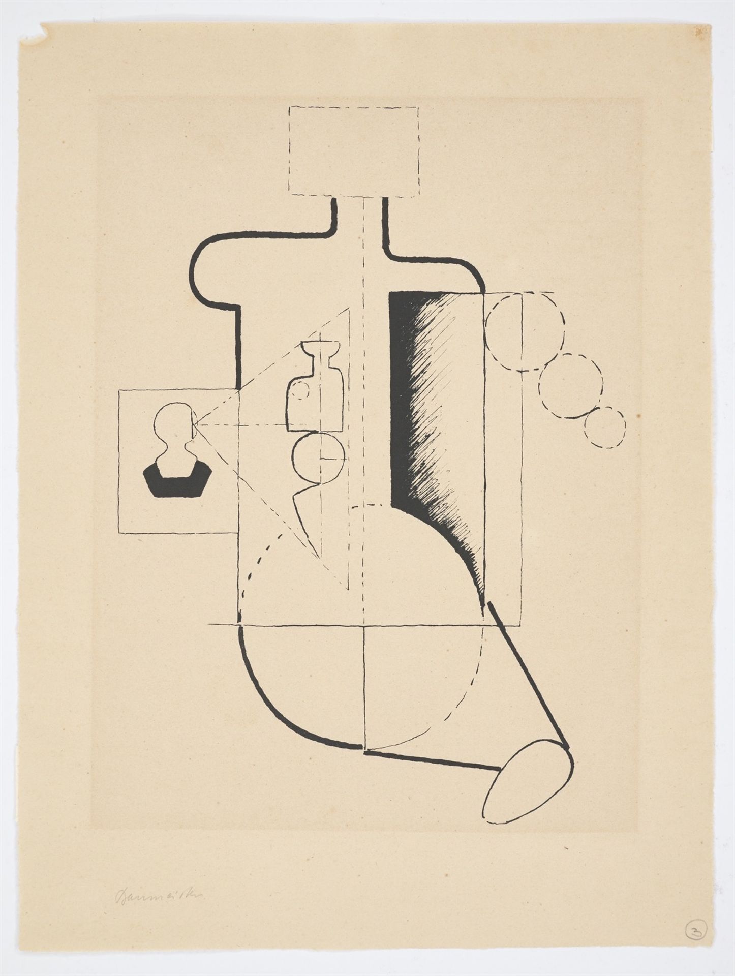 Willi Baumeister. „Visieren (Sitzende Figur)“. 1921 - Bild 2 aus 2