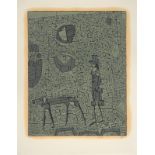 Horst Janssen. „Mann und Hund“. 1961