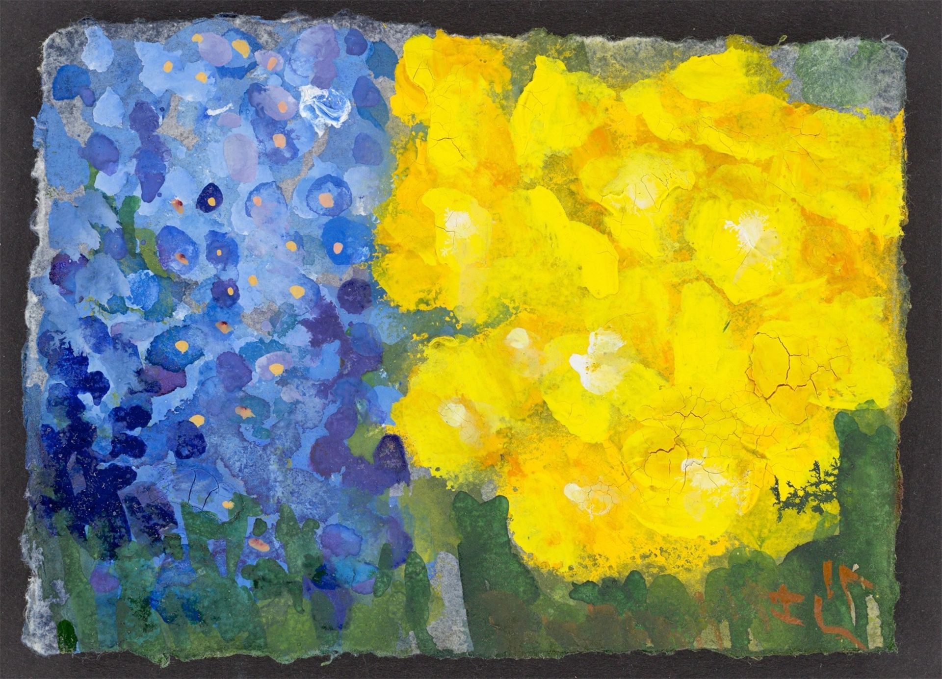 Klaus Fußmann. Vergissmeinnicht und Stiefmütterchen. 2015 - Bild 2 aus 3